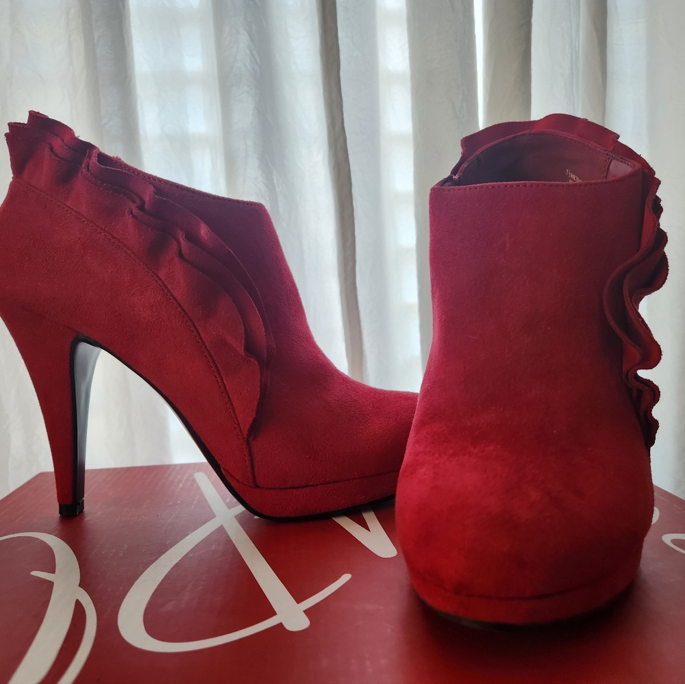 Red Priscilla Bootie - 7.5